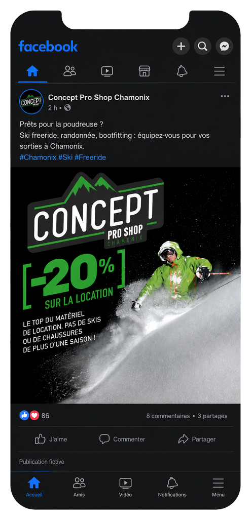 Publications Facebook avec l'IA