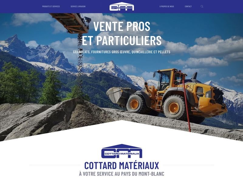 Modèle de site web créé avec WordPress et l'IA