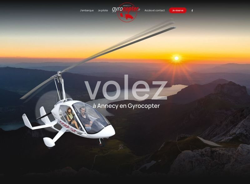 Modèle de site internet créé avec WordPress pour l'aviation