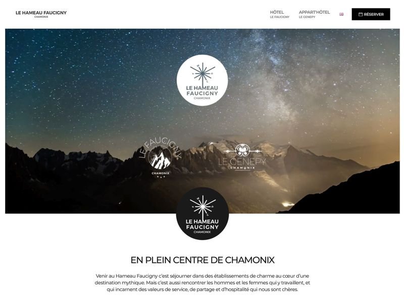 Exemple de site web créé avec WordPress et l'intelligence artificielle pour l'hotellerie
