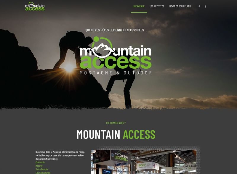 Exemple de site web créé avec WordPress et l'IA pour les guides et accompagnateurs en moyenne montagne